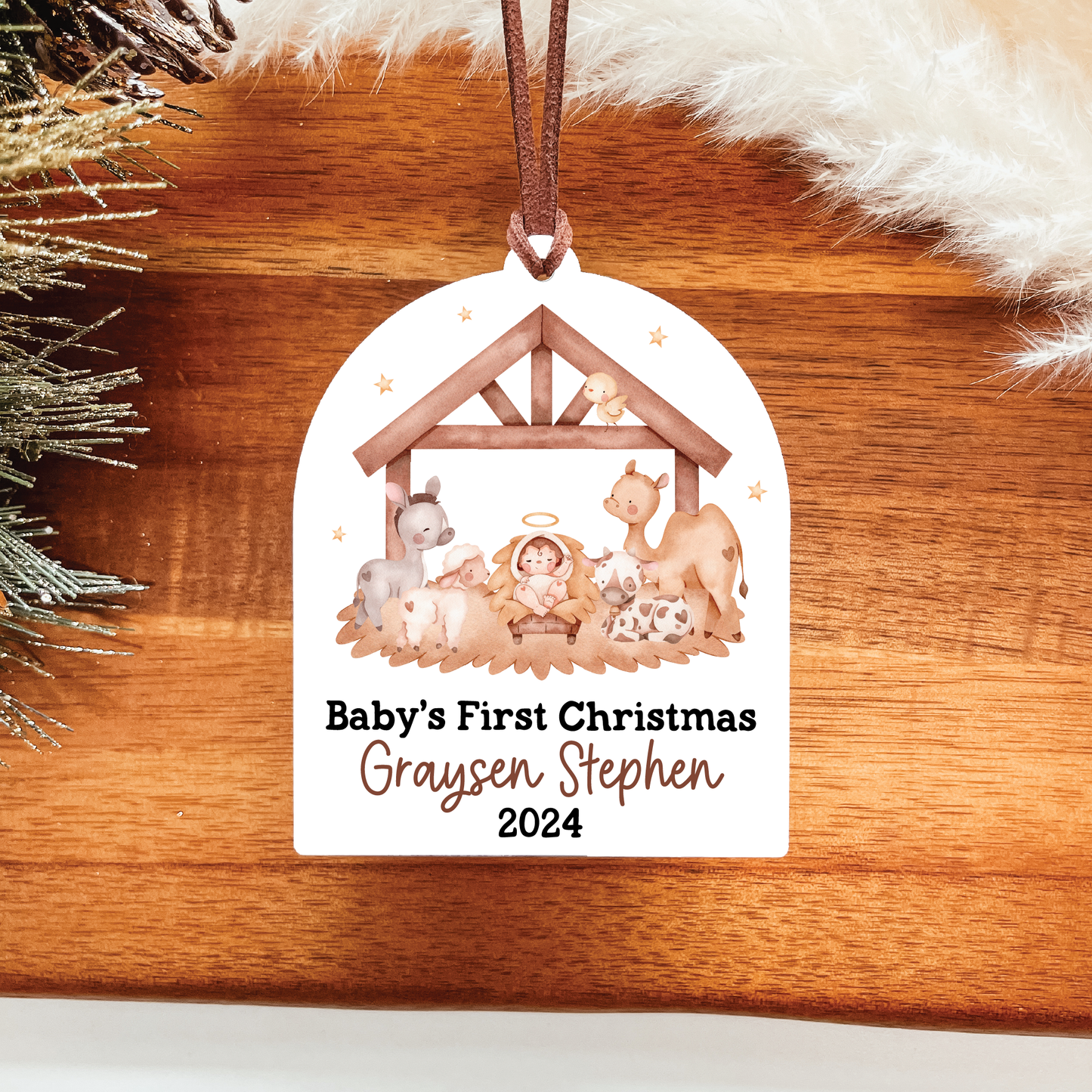 Baby's First Christmas Ornament | Away In A Manger Collection