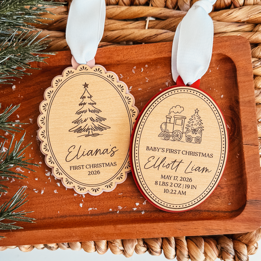 Vintage Inspired Baby Ornament | Multiple Options