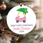 Baby's First Christmas Ornament | Pink Car