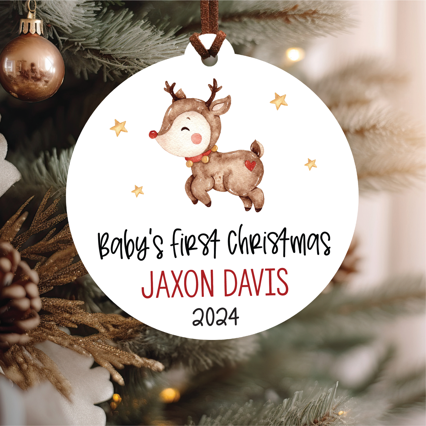 Baby's First Christmas Ornament | Reindeer