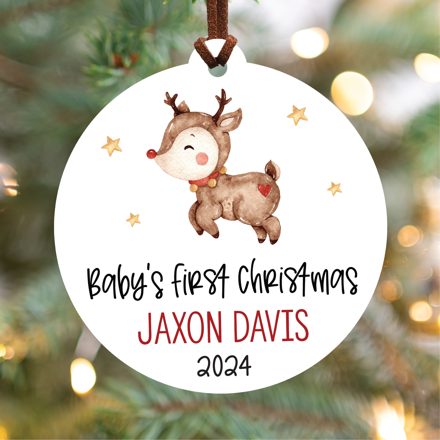 Baby's First Christmas Ornament | Reindeer