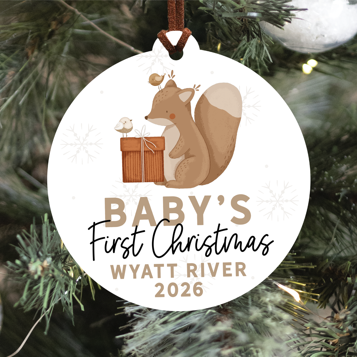 Baby's First Christmas Ornament V3 | Boho Collection