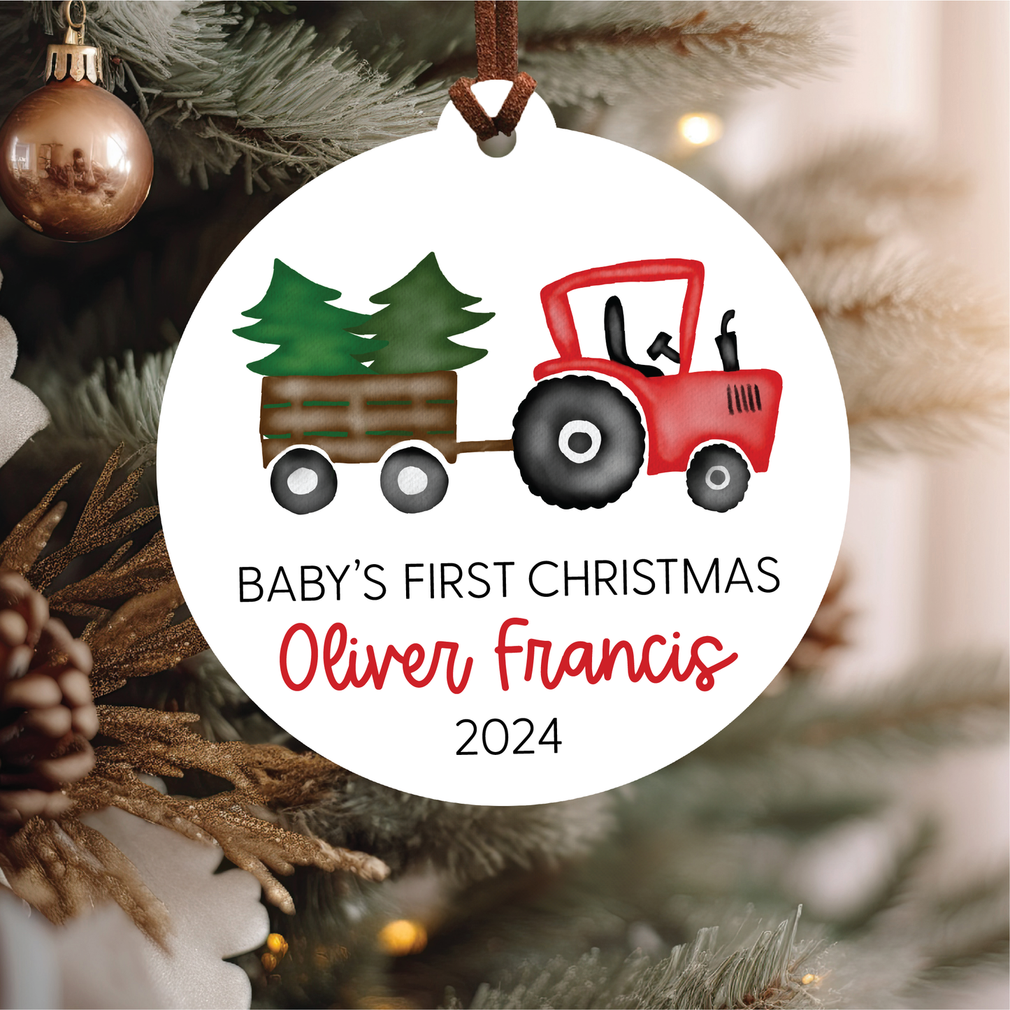 Baby's First Christmas Ornament | Red Tractor