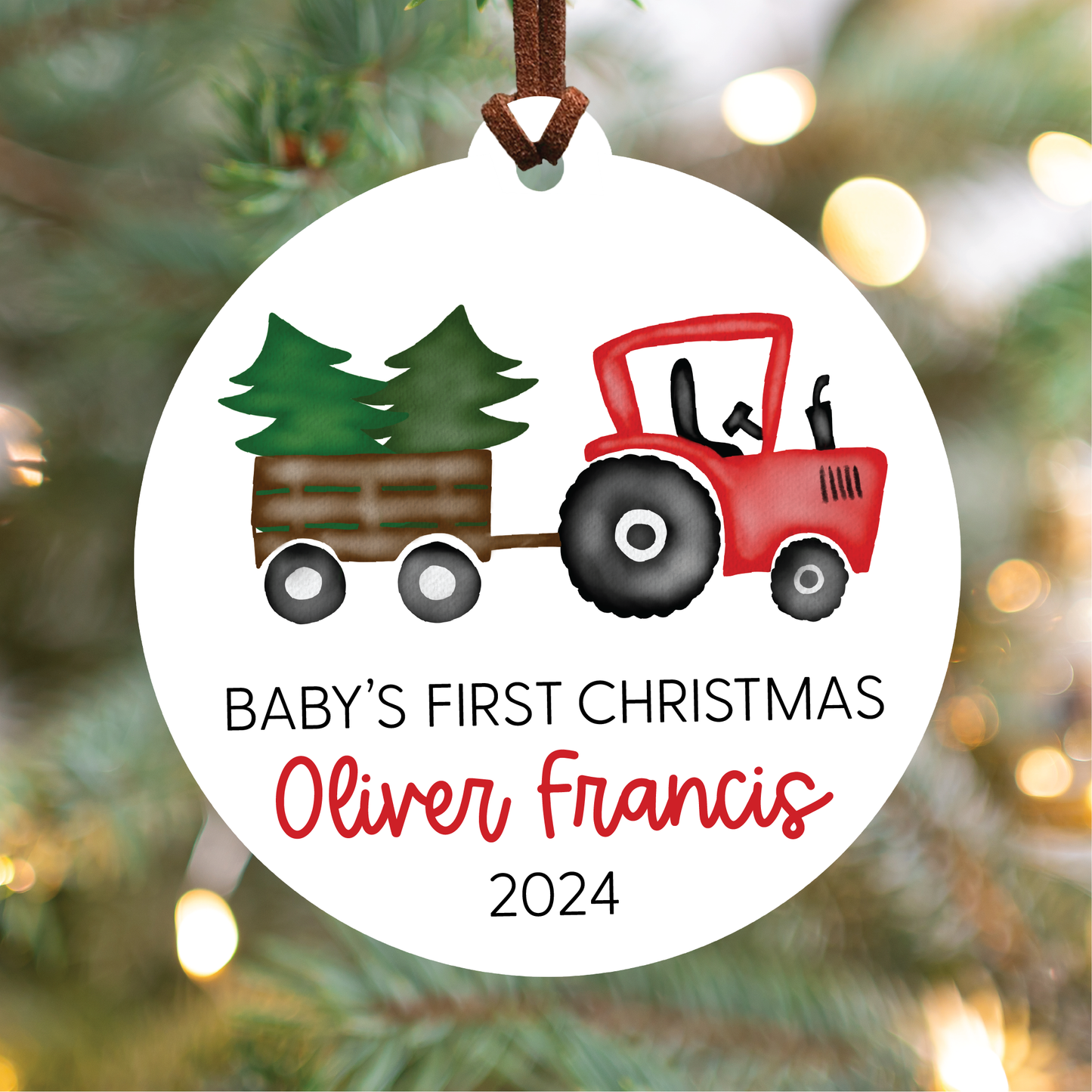 Baby's First Christmas Ornament | Red Tractor