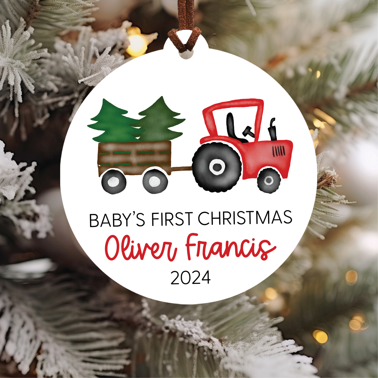 Baby's First Christmas Ornament | Red Tractor