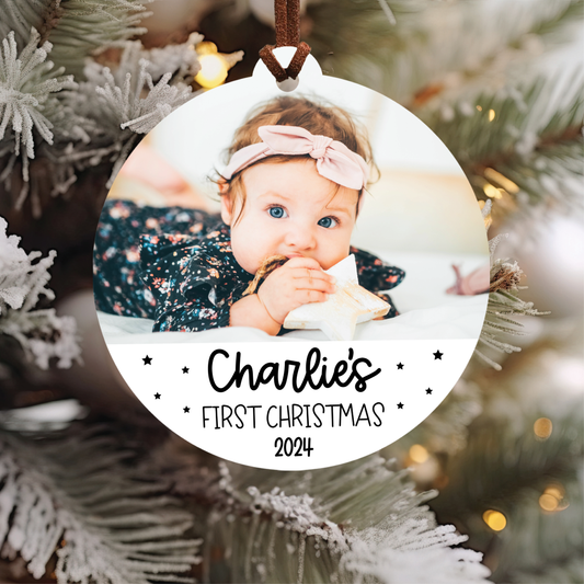 Baby's First Christmas Photo Ornament