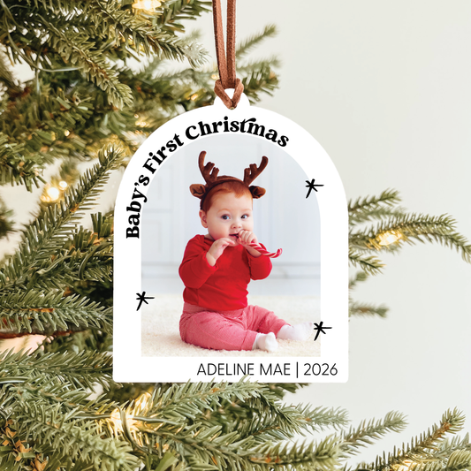 Baby's First Christmas Arch Photo Ornament