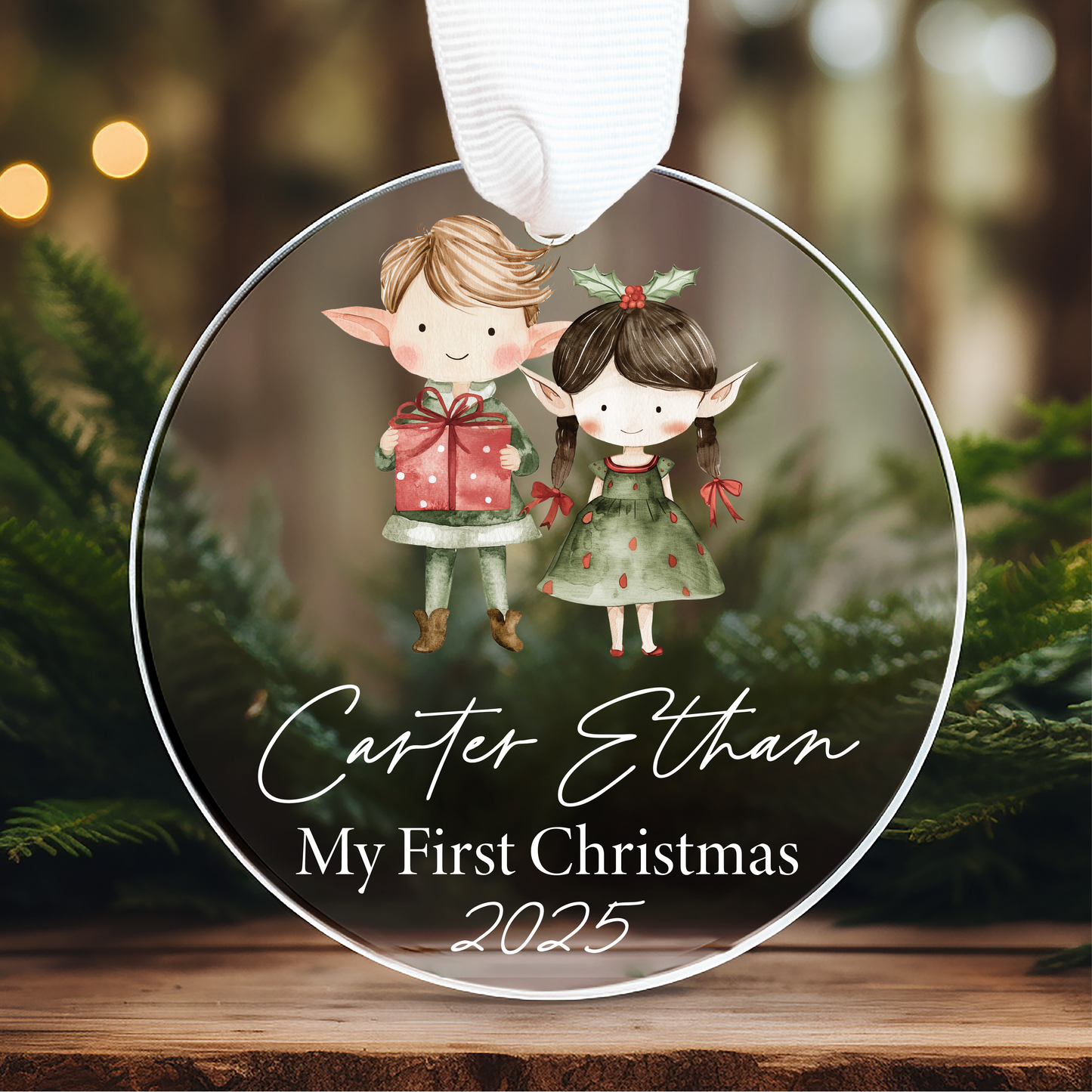 Baby's First Christmas Ornament (Clear Acrylic)