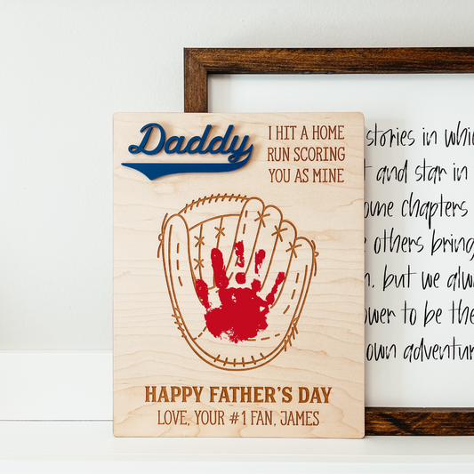 Father's Day Baseball DIY Handprint Sign