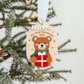 3D Teddy Bear Christmas Ornament