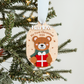 3D Teddy Bear Christmas Ornament