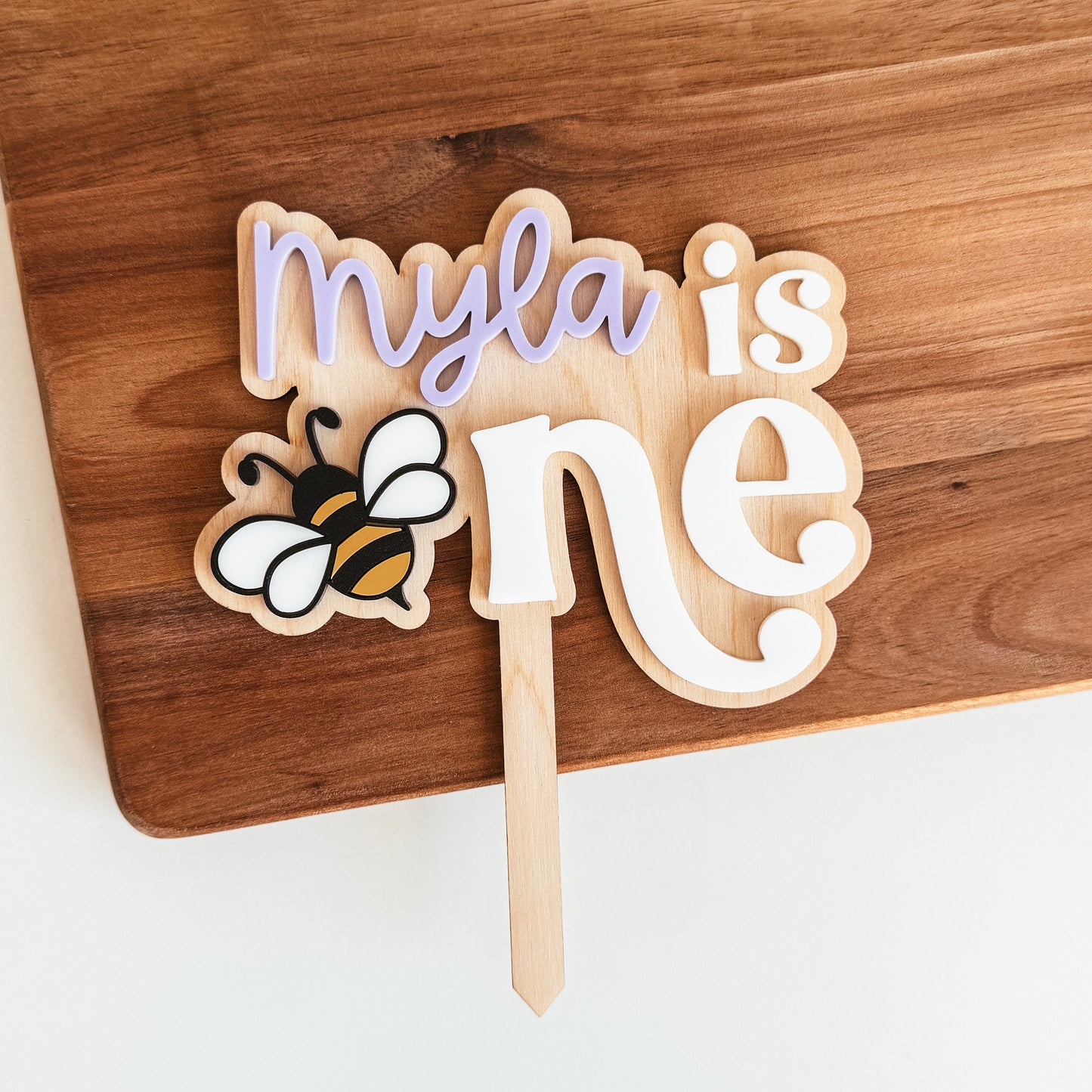 Custom One Bee Cake Topper