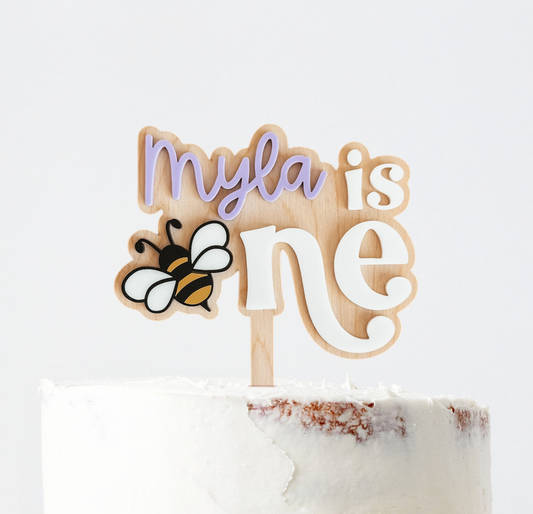 Custom One Bee Cake Topper