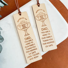 Load image into Gallery viewer, Best Dad Award Bookmark