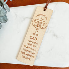 Load image into Gallery viewer, Best Dad Award Bookmark