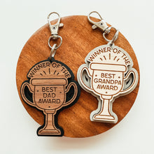Load image into Gallery viewer, Best Dad/Grandpa Award Keychain