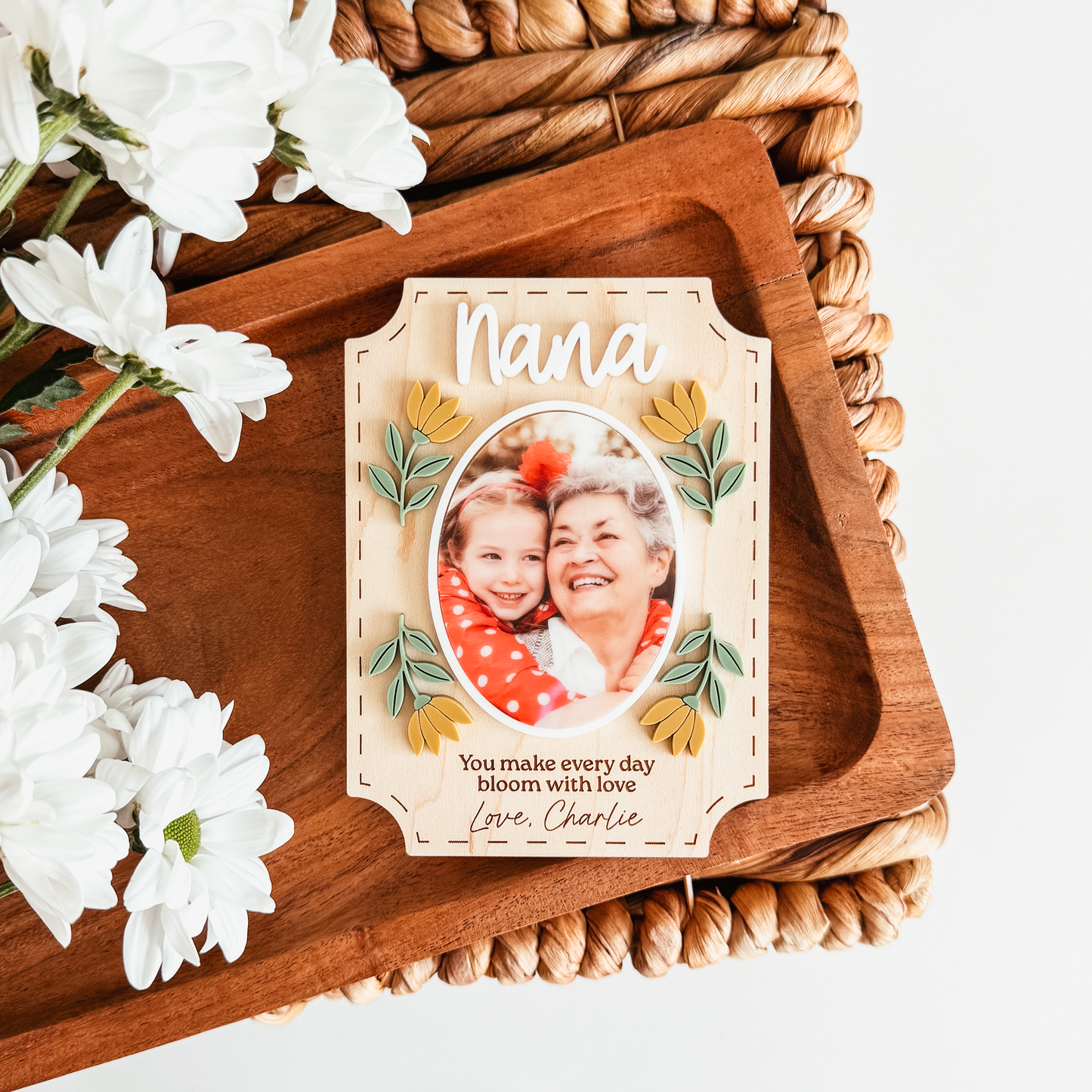 Bloom With Love Flower Photo Magnet