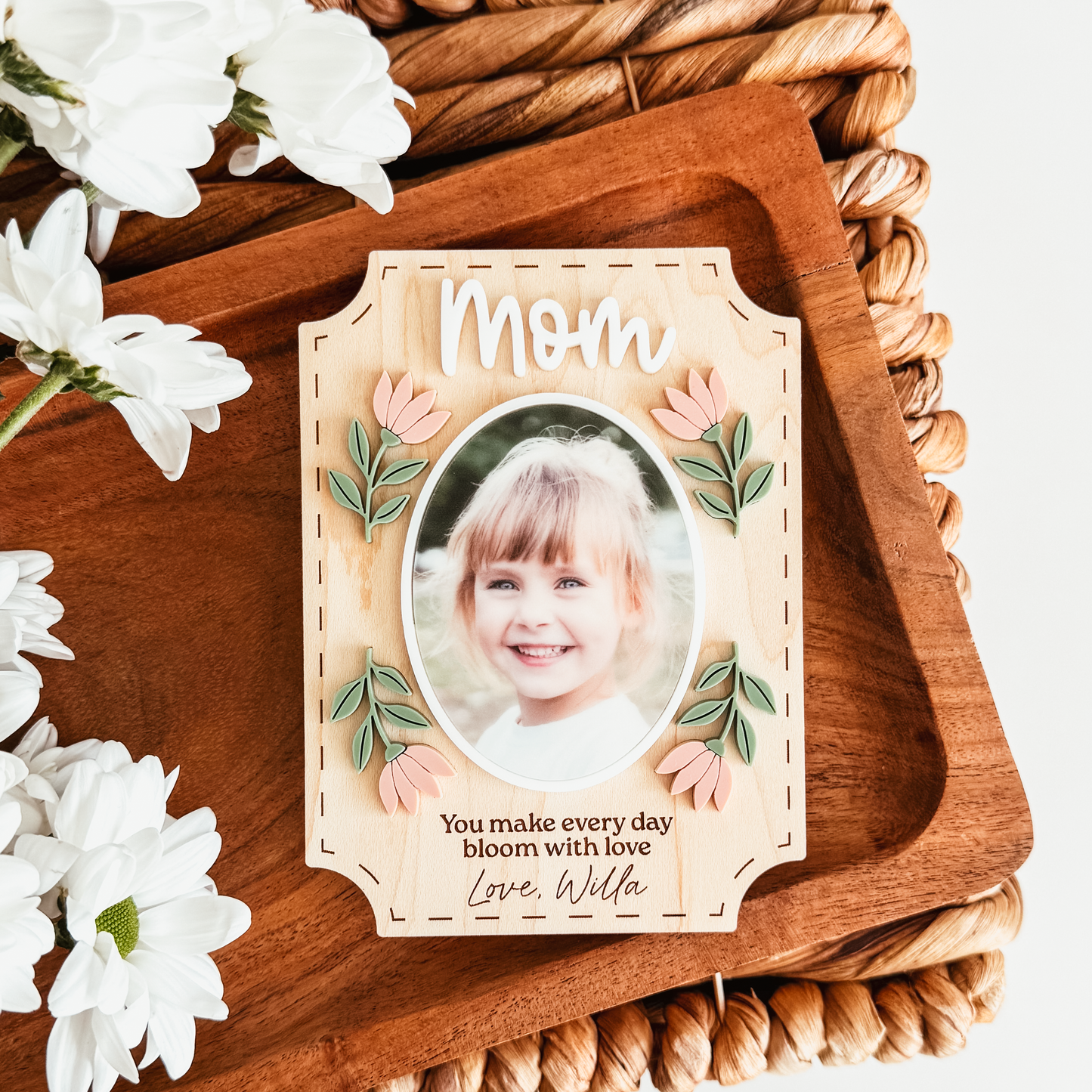 Bloom With Love Flower Photo Magnet