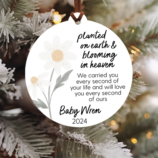 Blooming In Heaven Christmas Ornament