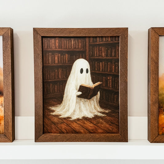 Bookish Ghost Vintage Inspired Sign