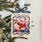 Wooden Arch With Bow & Scallop Frame Christmas Ornament