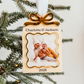 Wooden Arch With Bow & Scallop Frame Christmas Ornament