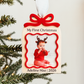 Wooden Arch With Bow & Scallop Frame Christmas Ornament