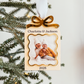 Wooden Arch With Bow & Scallop Frame Christmas Ornament