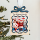 Wooden Arch With Bow & Scallop Frame Christmas Ornament
