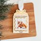 Wooden Arch With Bow & Scallop Frame Christmas Ornament
