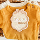 Bow Frame Baby Name Announcement Sign