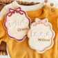 Bow Frame Baby Name Announcement Sign