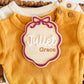 Bow Frame Baby Name Announcement Sign