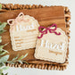 Bow Scallop Arch Baby Name Announcement Sign