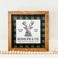 Load image into Gallery viewer, Plaid Reindeer Sign