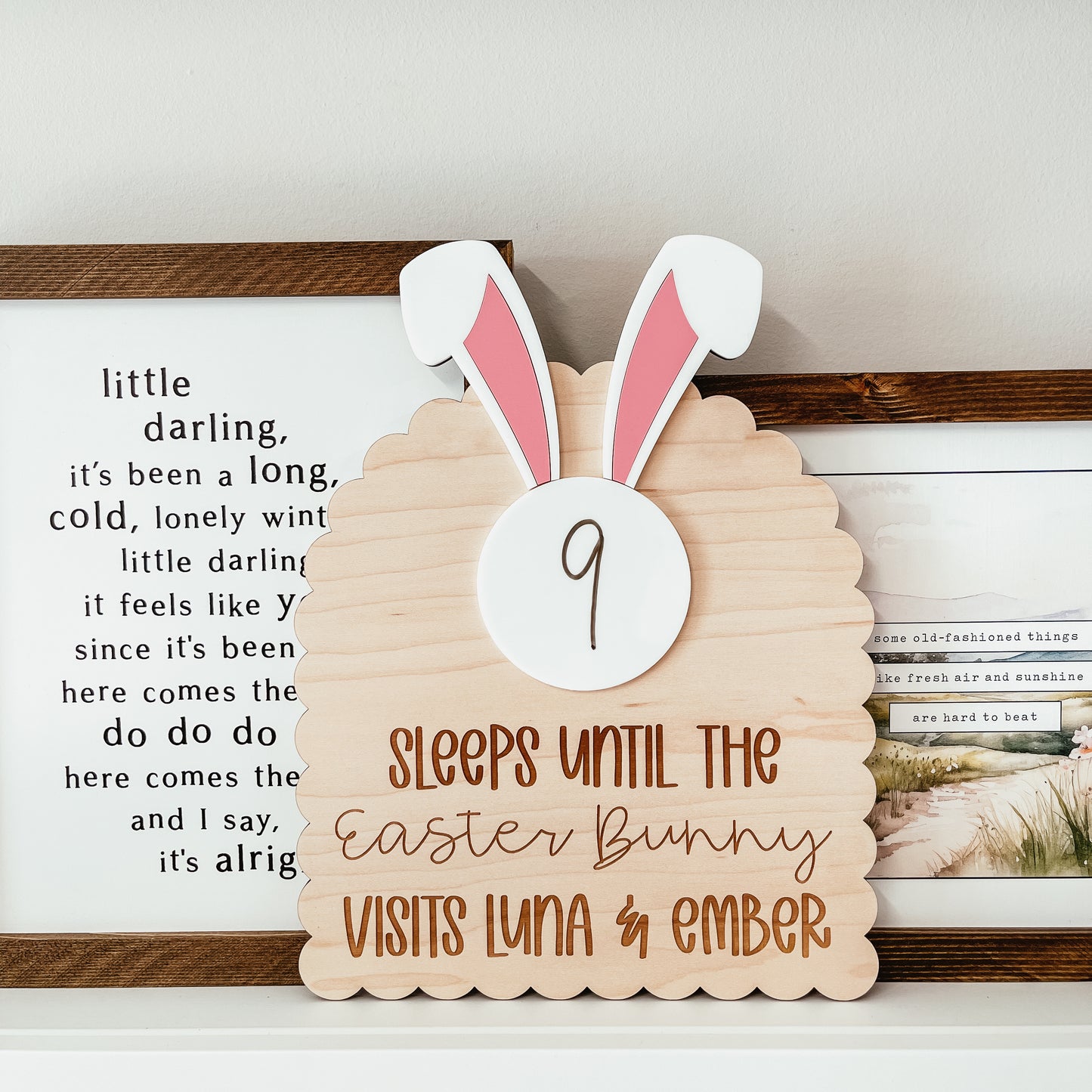 Easter Bunny Countdown Sign