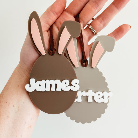 3D Bunny Egg Easter Tag