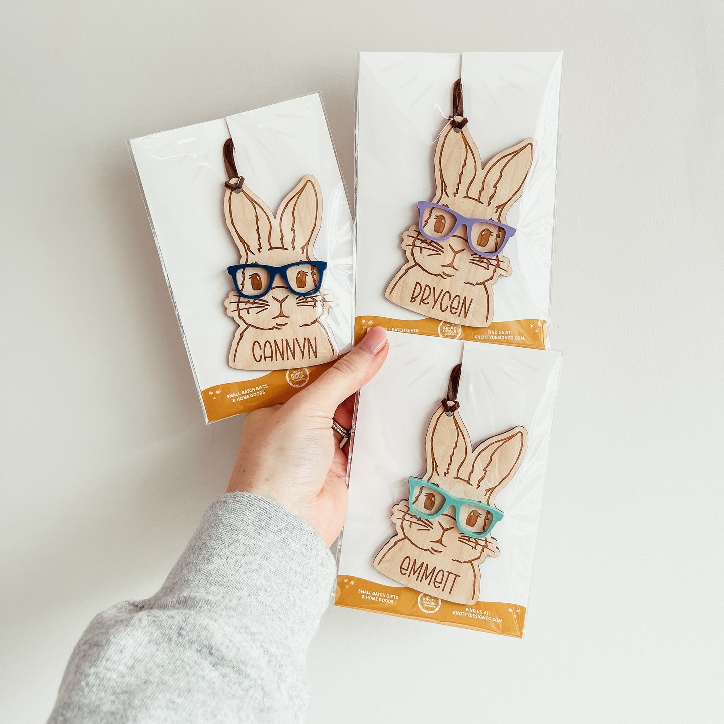 Bunny With Glasses Easter Tag