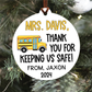 Personalized Bus Driver Keeping Us Safe Christmas Ornament