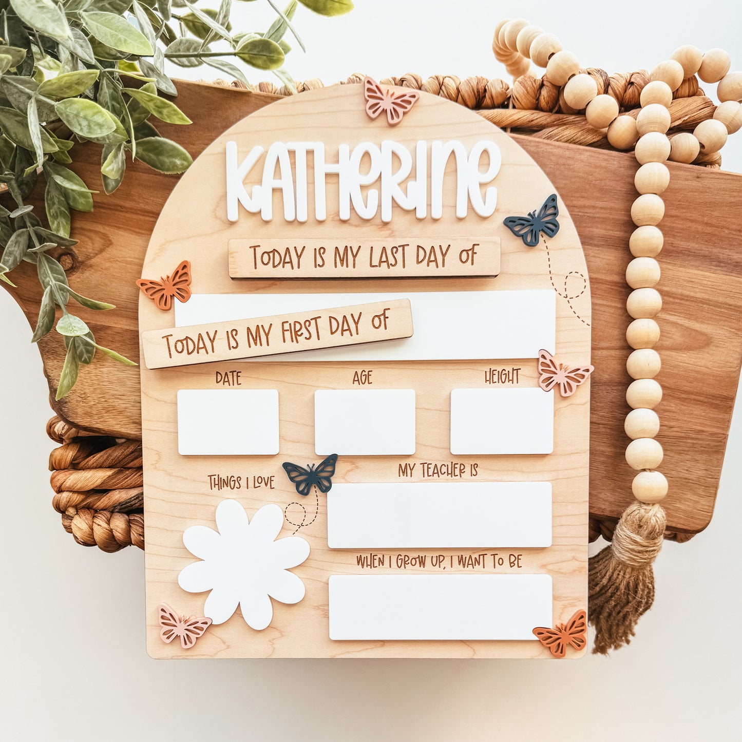 First And Last Day Of School Sign | Butterflies