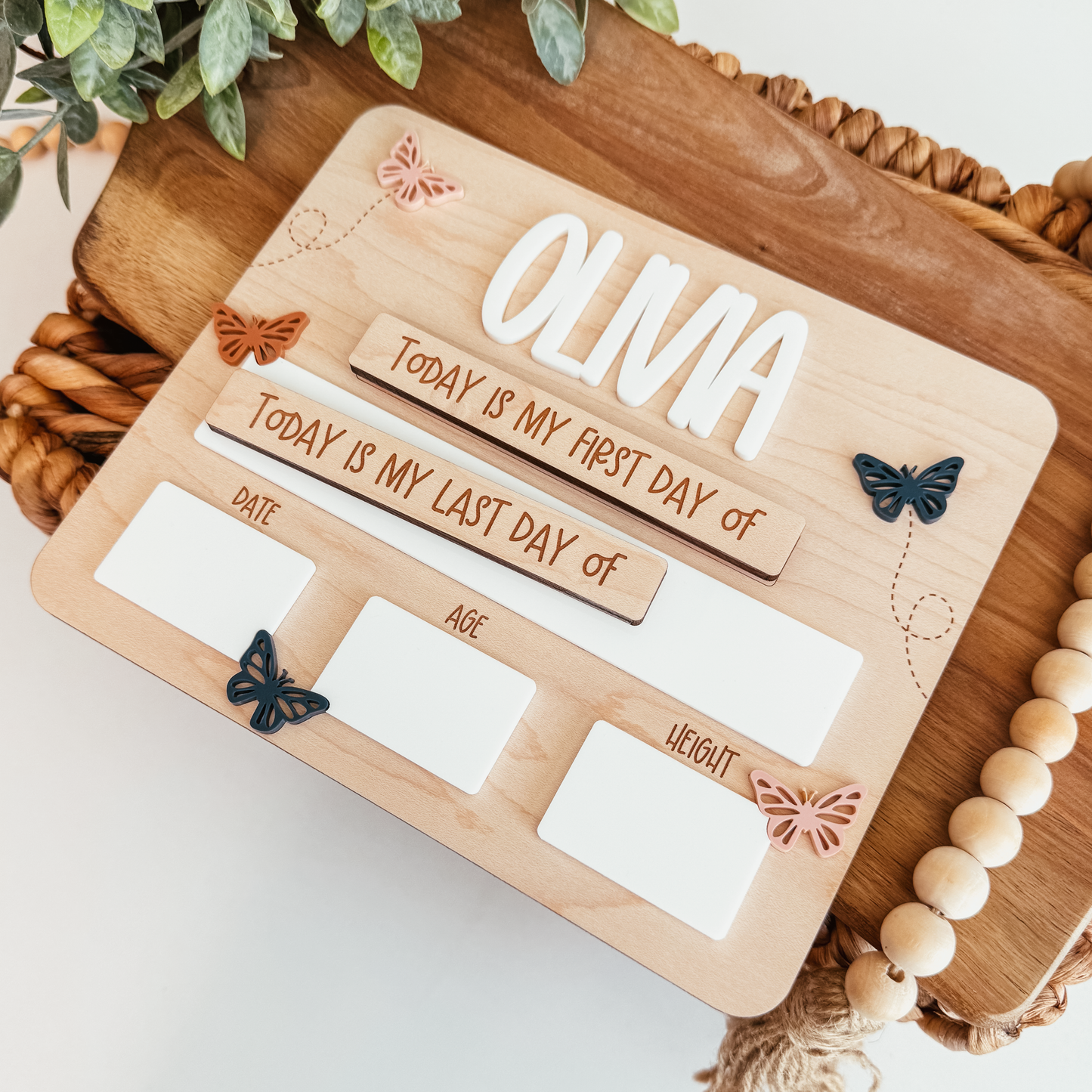 First And Last Day Of School Sign | Butterflies
