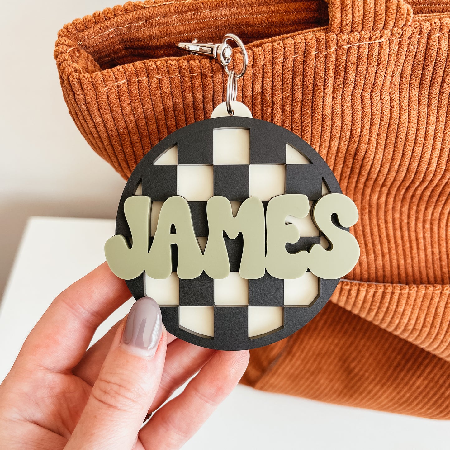 Checkered Bag Tag