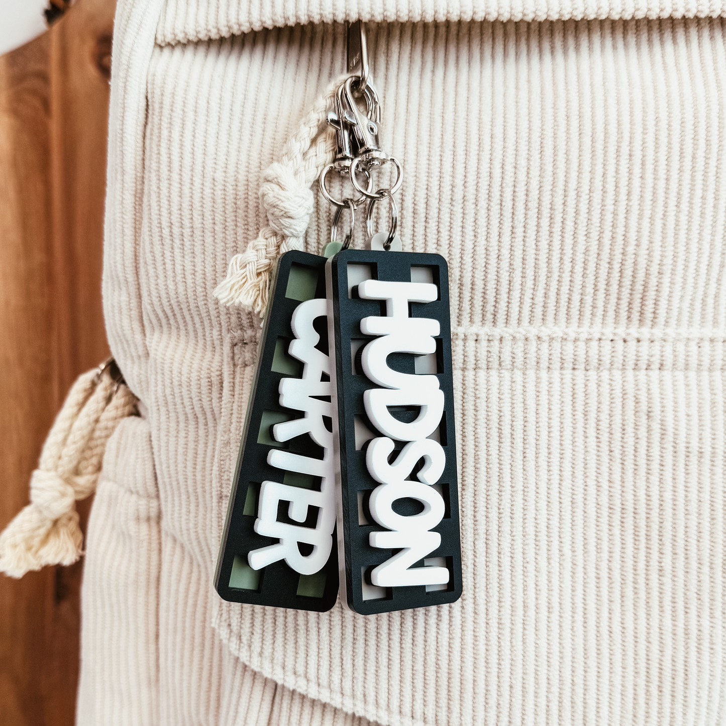 Checkered Bar Bag Tag