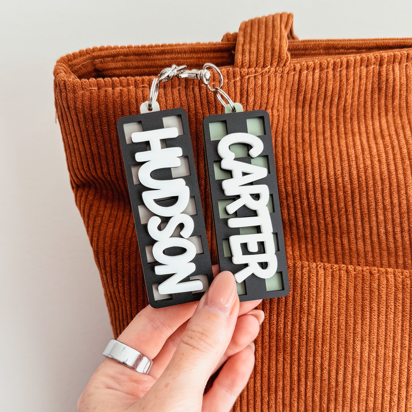 Checkered Bar Bag Tag