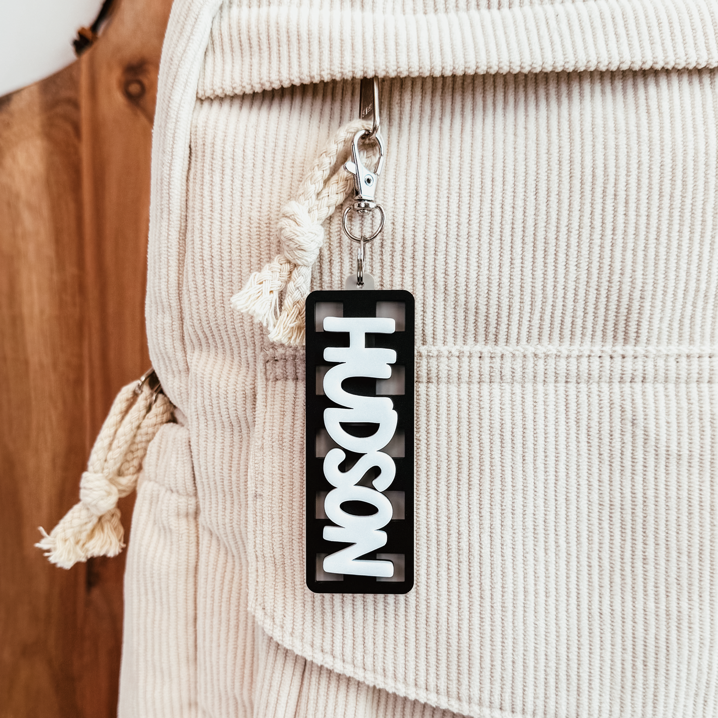 Checkered Bar Bag Tag