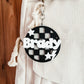 Checkered Bag Tag With Bolt and Stars