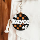 Checkered Bag Tag With Bolt and Stars