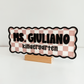 Teacher Patterned Desk Sign