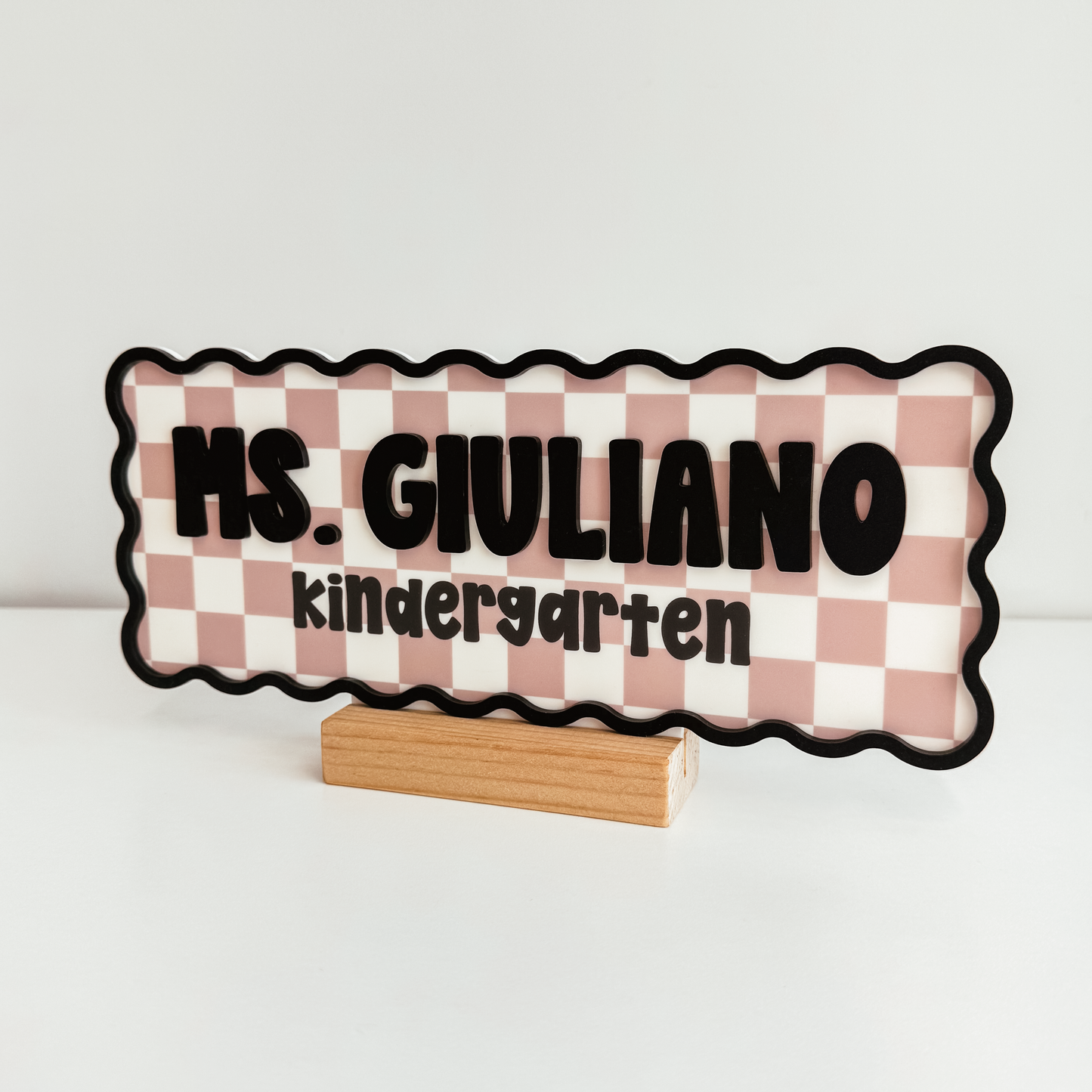 Teacher Patterned Desk Sign