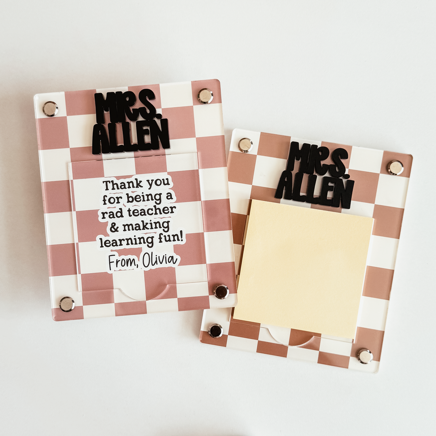 Acrylic Pattern Sticky Note Holder
